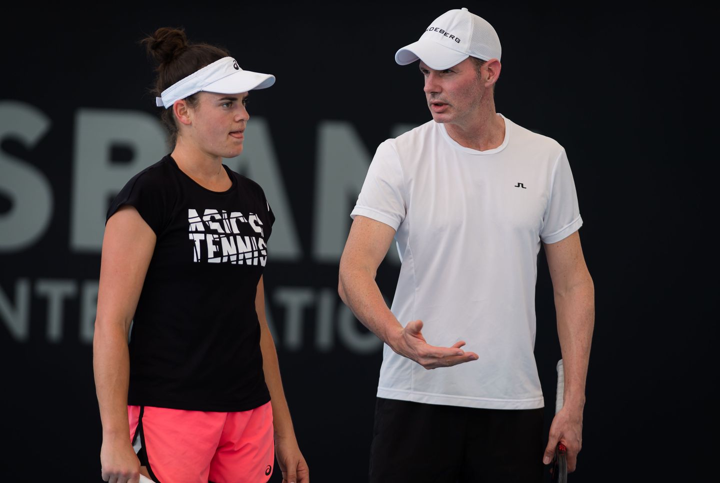 Jennifer Brady with new coach Michael Geserer (Jimmie48)