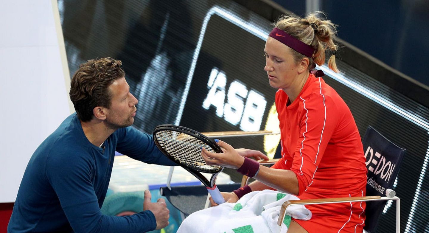...and two weeks later, it was confirmed that Fissette had returned to Victoria Azarenka's team, having previously coached the Belarusian in 2015-16... (Getty)